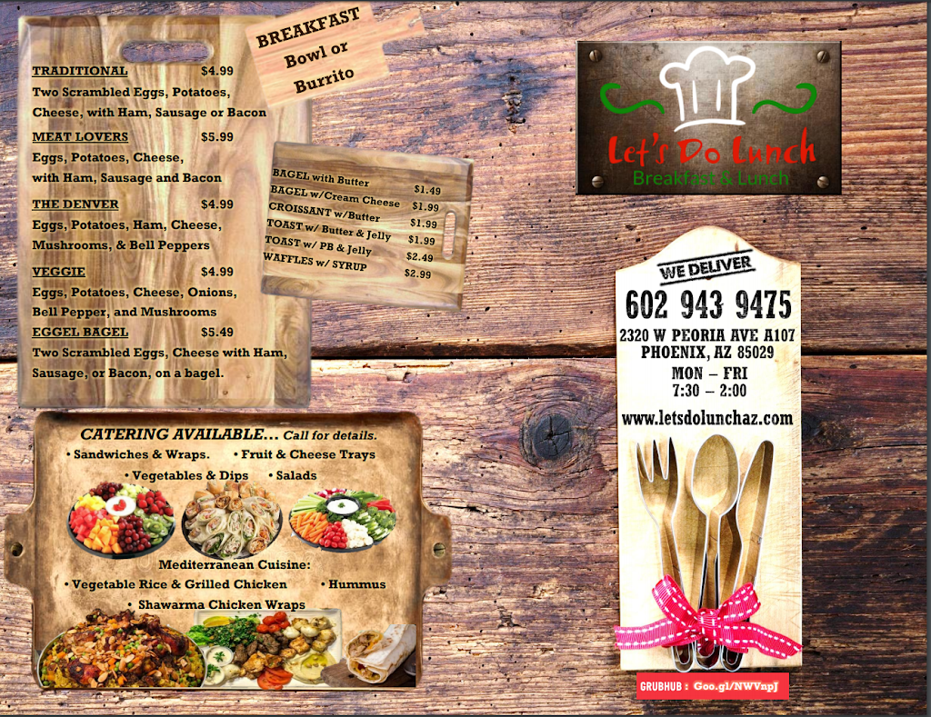Lets Do Lunch | restaurant | 2320 W Peoria Ave Ste A107, Phoenix, AZ 85029, USA | 6029439475 OR +1 602-943-9475