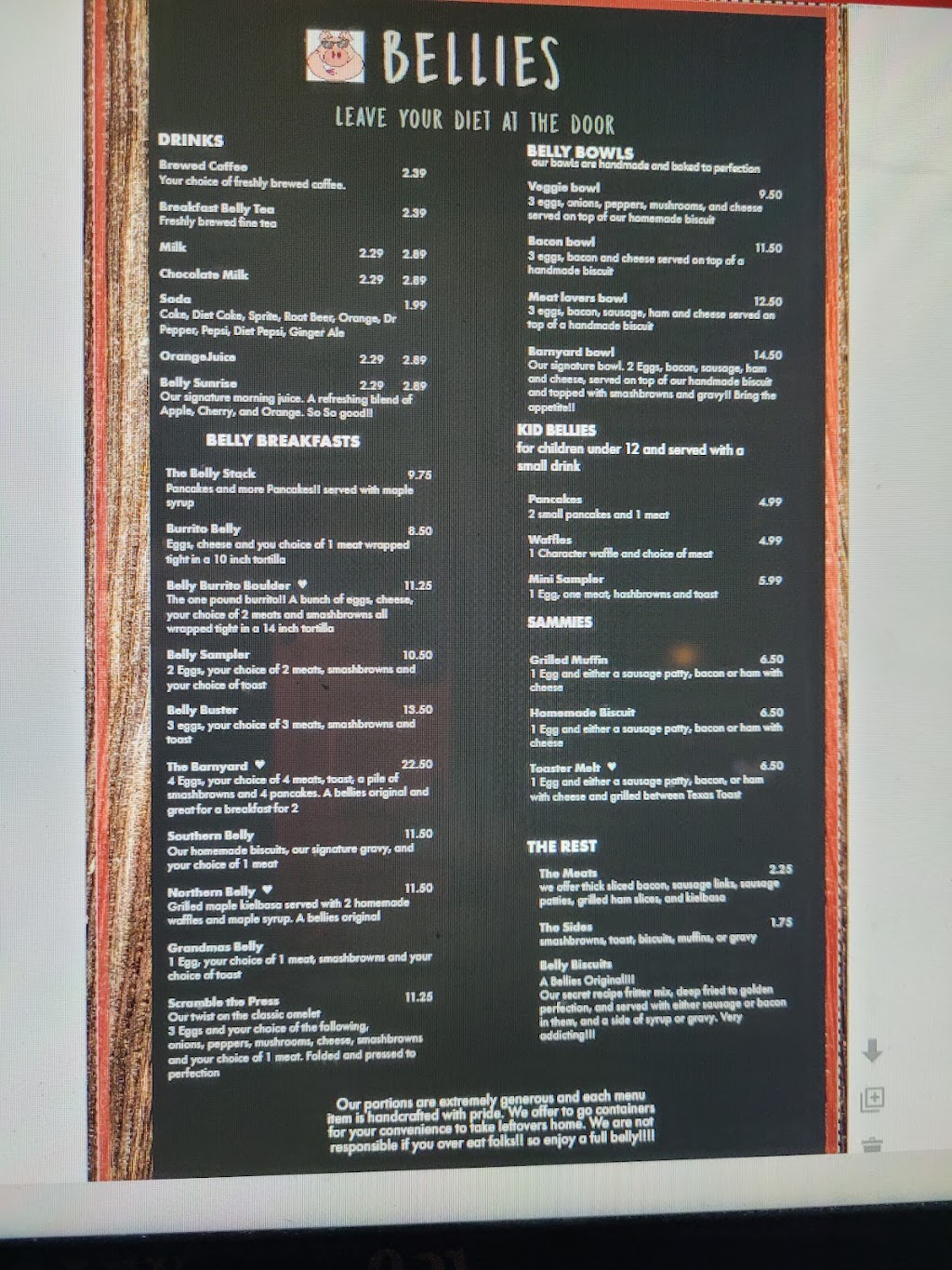 Bellies Breakfast Barnyard | restaurant | 109 Masonic Home Rd Unit 2, Charlton, MA 01507, USA | 5082481900 OR +1 508-248-1900