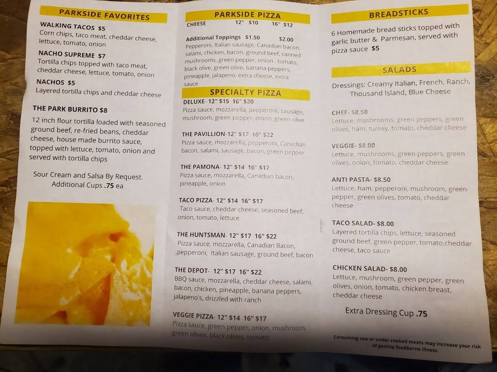 Parkside Pizza & Sub | restaurant | 22 S 3rd Ave, Fruitport Charter Twp, MI 49415, USA | 2317373888 OR +1 231-737-3888