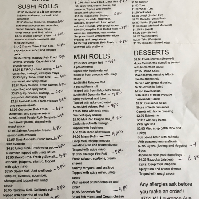 Sushi Place | restaurant | 4701 W Lawrence Ave, Chicago, IL 60630, USA | 7739304101 OR +1 773-930-4101