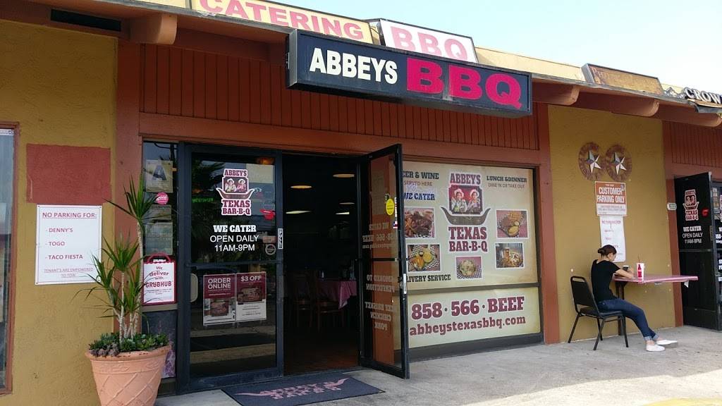 Abbeys Real Texas BBQ | restaurant | 6904 Miramar Rd #211, San Diego, CA 92121, USA | 8585662333 OR +1 858-566-2333