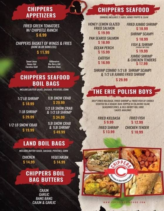Chippers seafood and southern fusion | restaurant | 1023 State St, Erie, PA 16501, USA | 8149209006 OR +1 814-920-9006