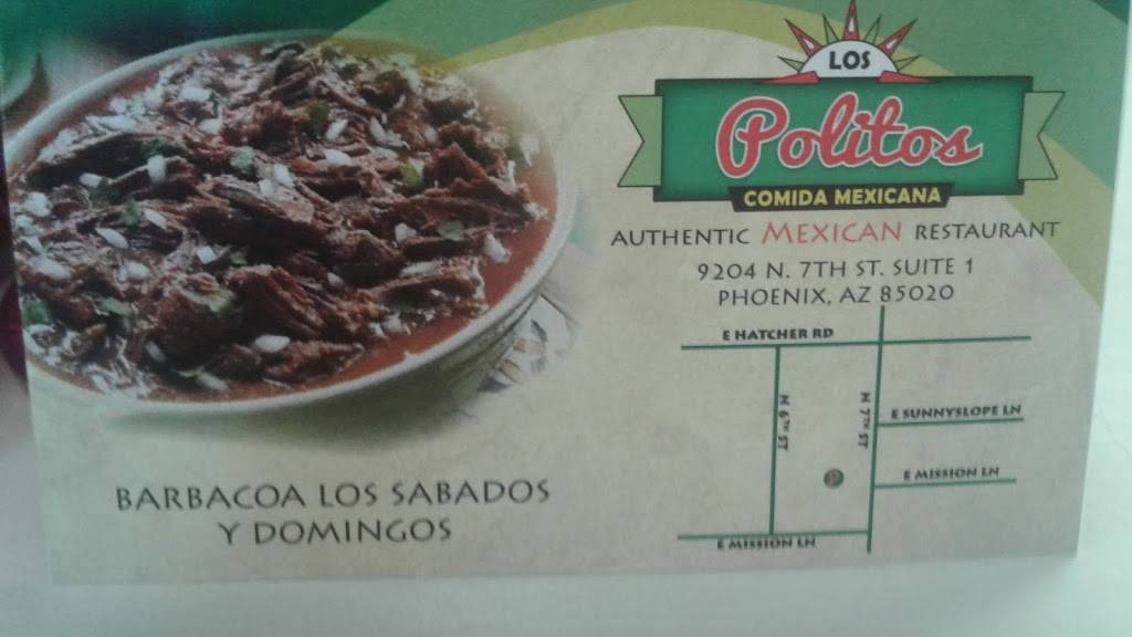 Los Politos Mexican Food | restaurant | 9202 N 7th St, Phoenix, AZ 85020, USA | 6026743022 OR +1 602-674-3022