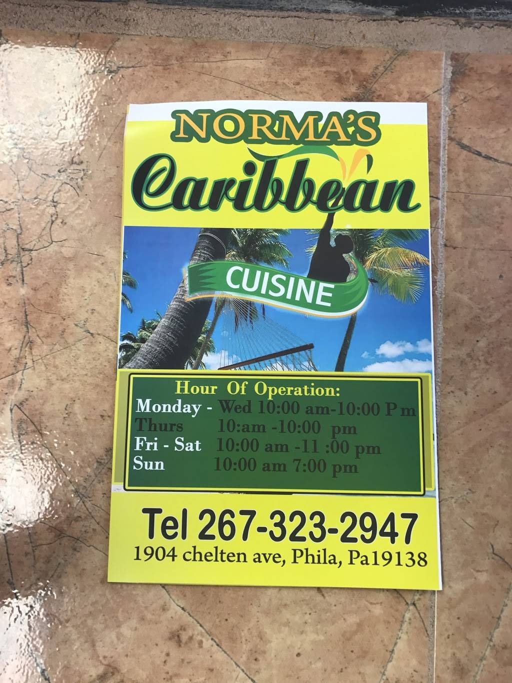Normas Caribbean Cuisine | restaurant | 1904 Chelten Ave, Philadelphia, PA 19138, USA | 2673232947 OR +1 267-323-2947