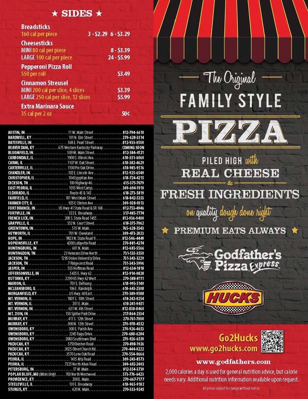 Godfathers Pizza Express | meal takeaway | 1295 Union University Dr, Jackson, TN 38305, USA | 7313433229 OR +1 731-343-3229