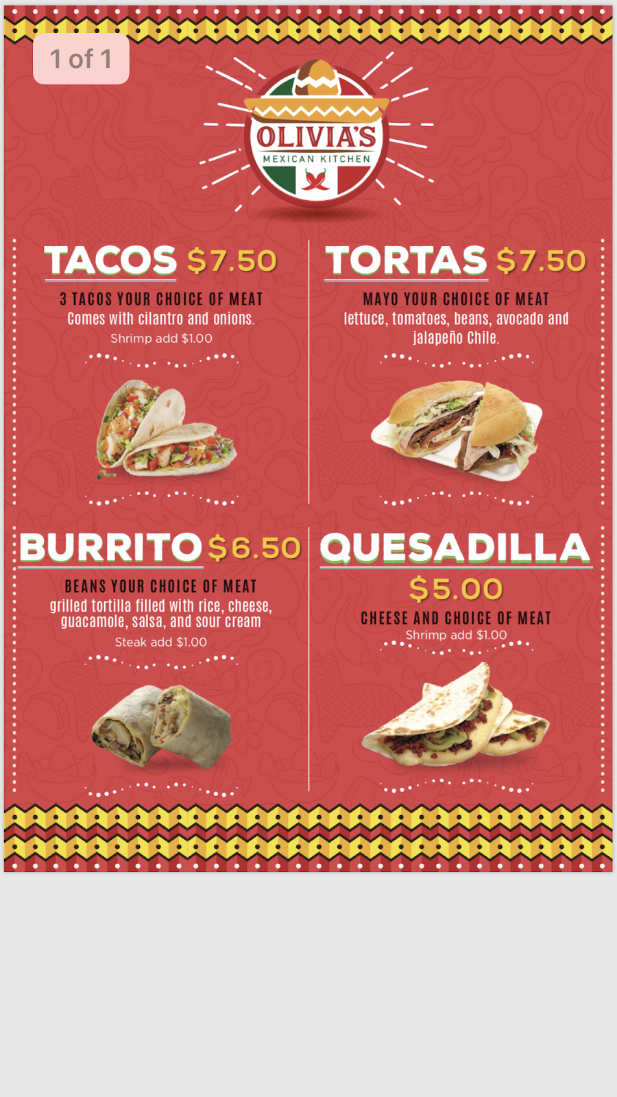 Olivia’s Mexican Kitchen | restaurant | 161 Ocie Watson Loop NE, Glennville, GA 30427, USA | 9122715809 OR +1 912-271-5809