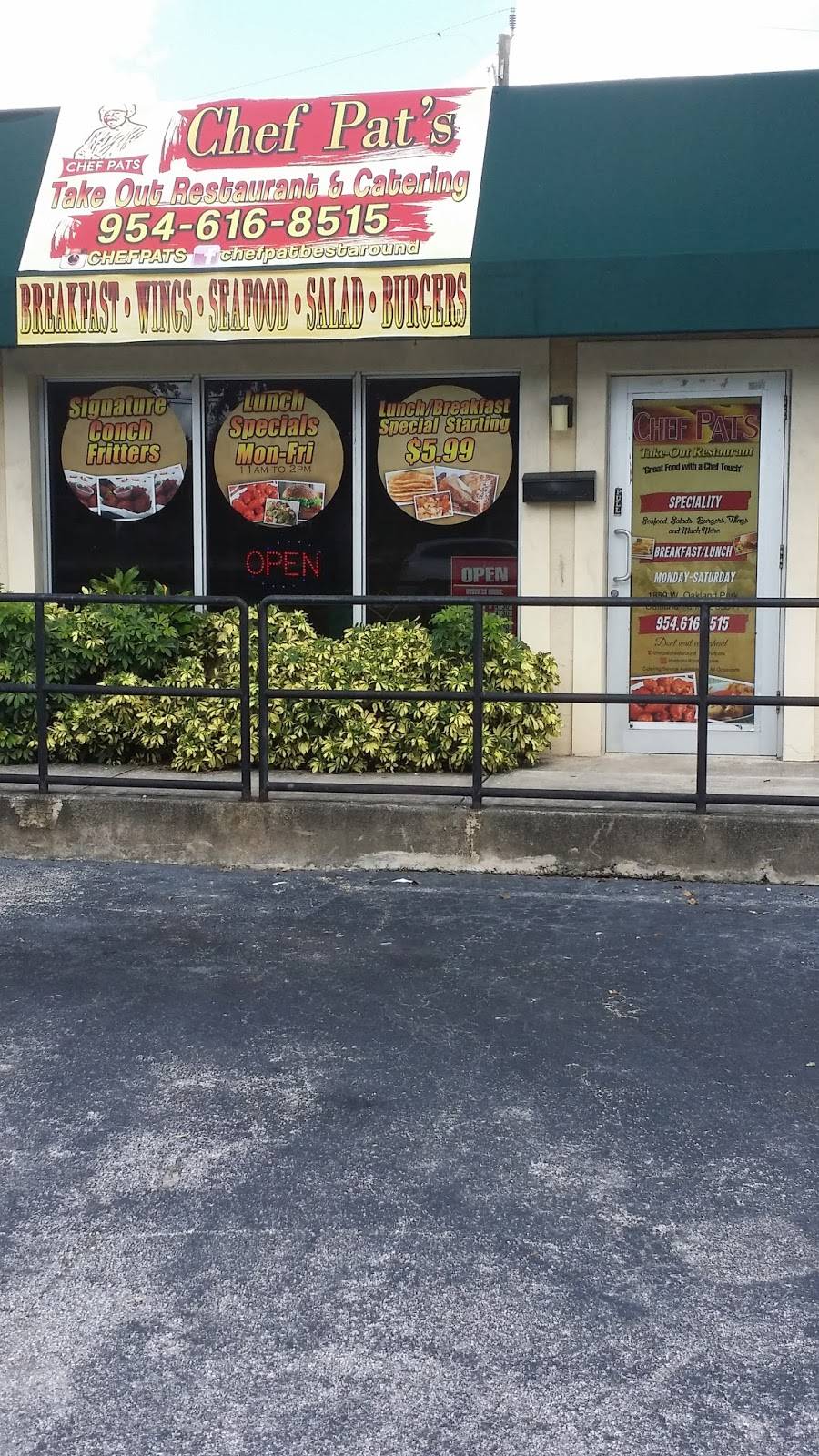 Chefpats Takeout | meal takeaway | 1859 W Oakland Park Blvd, Oakland Park, FL 33311, USA | 9546168515 OR +1 954-616-8515