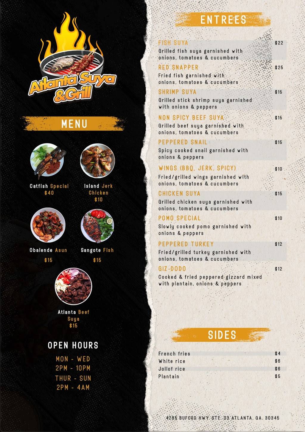 Atlanta Suya & Grill | restaurant | 4285 Buford Hwy NE Ste. D3, Atlanta, GA 30345, USA | 4044586110 OR +1 404-458-6110