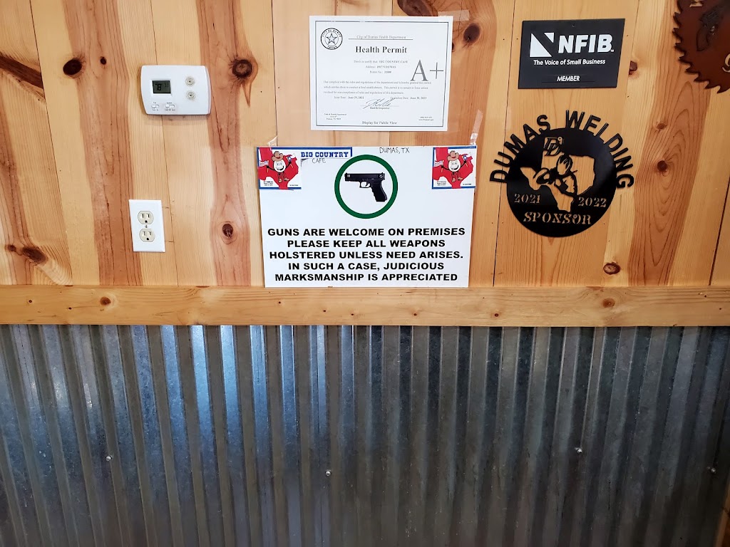 Big Country Cafe | restaurant | 1817 S Dumas Ave, Dumas, TX 79029, USA | 8064210076 OR +1 806-421-0076