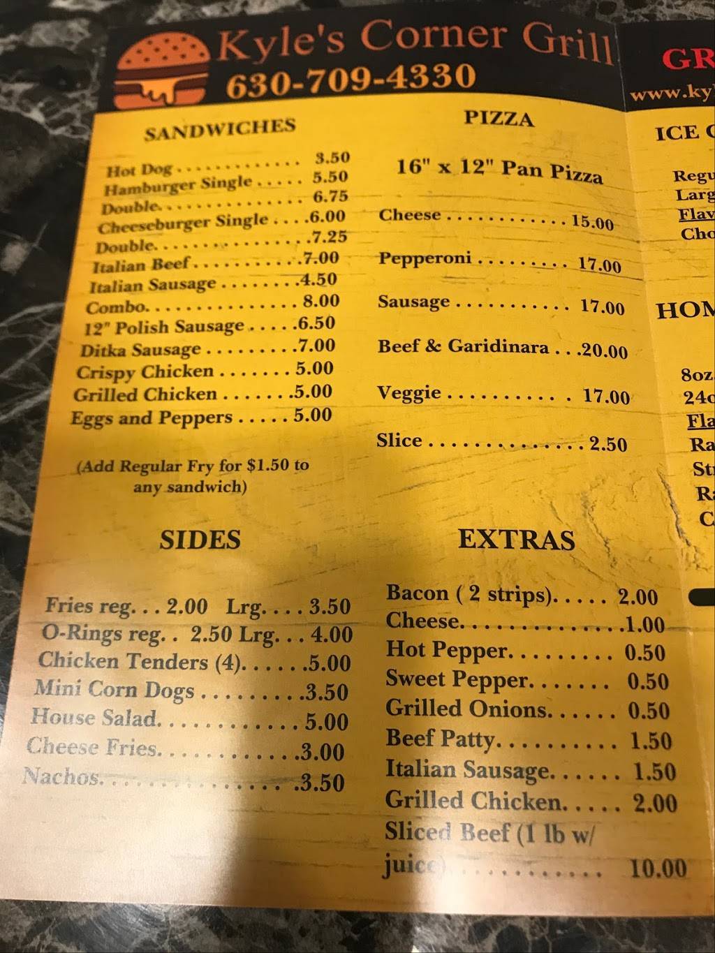 Kyles Corner Grill | restaurant | 506 E St Charles Rd, Lombard, IL 60148, USA | 6307094330 OR +1 630-709-4330