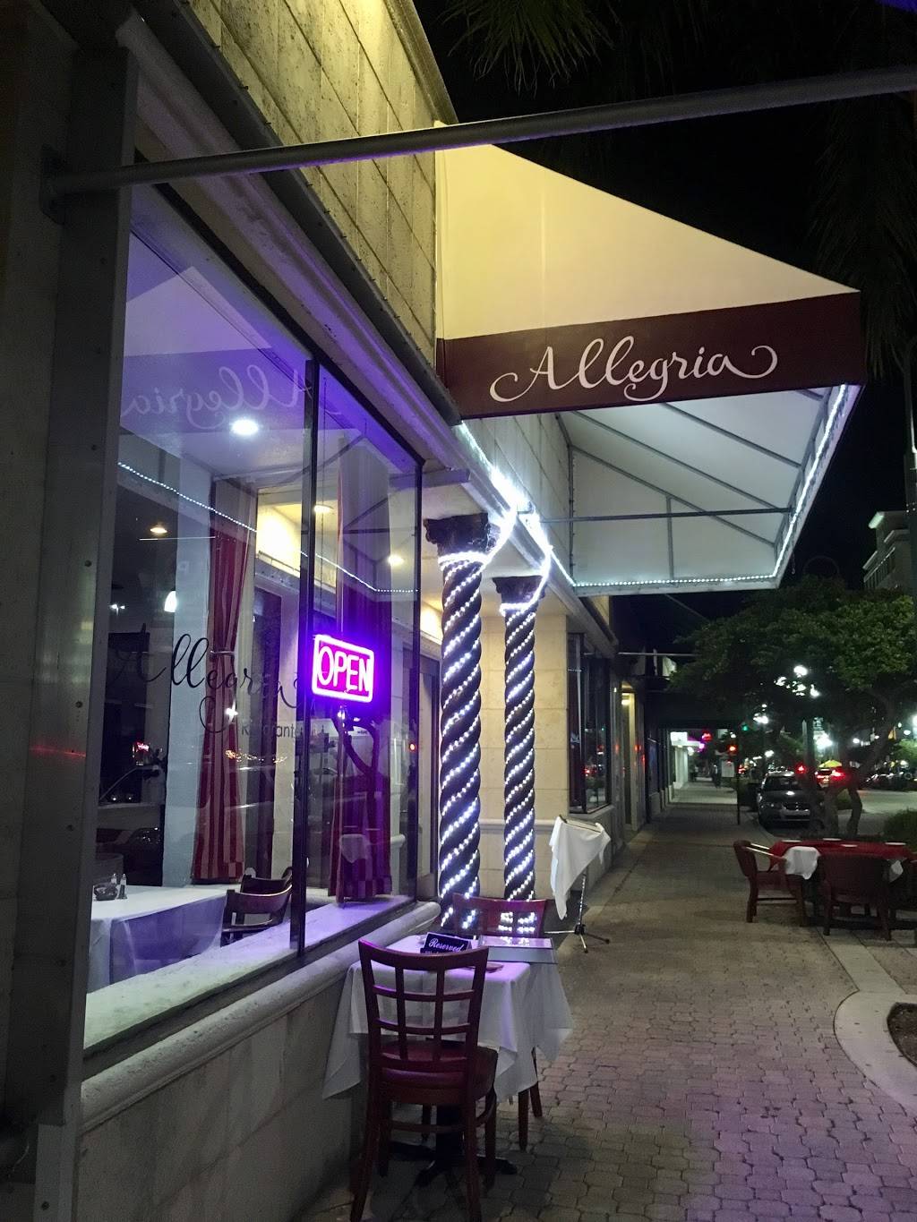 Allegria Ristorante | restaurant | 2009 Harrison St, Hollywood, FL 33020, USA | 9546135502 OR +1 954-613-5502