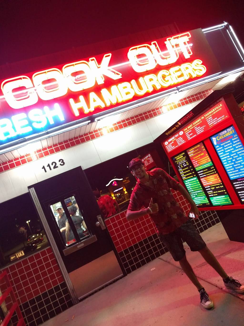 Cook Out | restaurant | 1123 Randolph St, Thomasville, NC 27360, USA | 3364758814 OR +1 336-475-8814