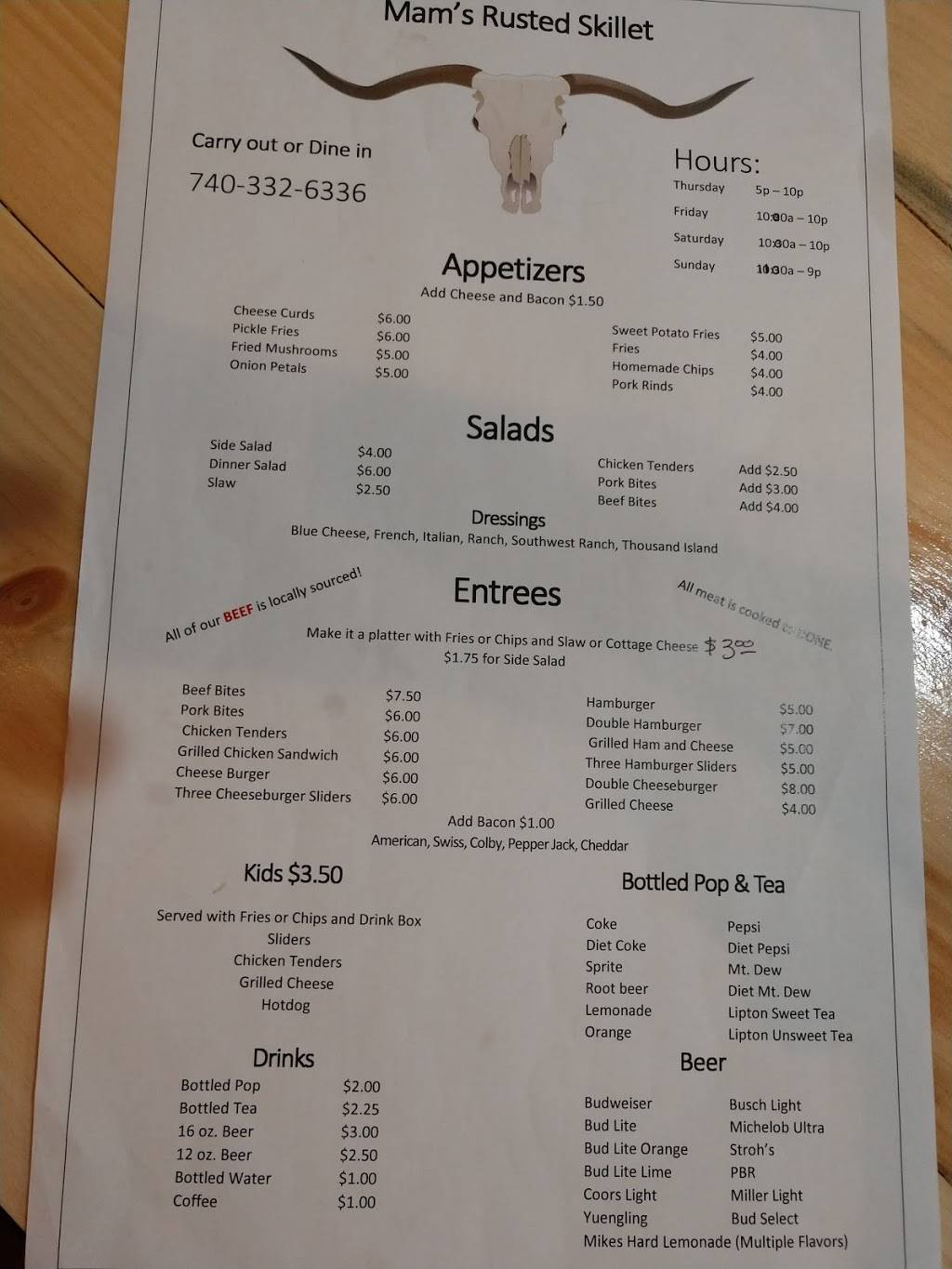 Mam’s Rusted Skillet | restaurant | Laurelville, OH 43135, USA | 7403326336 OR +1 740-332-6336
