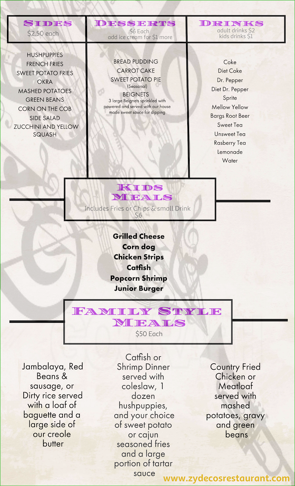 Zydecos | restaurant | 609 E Young Ave suite C-8, Warrensburg, MO 64093, USA | 6603620417 OR +1 660-362-0417