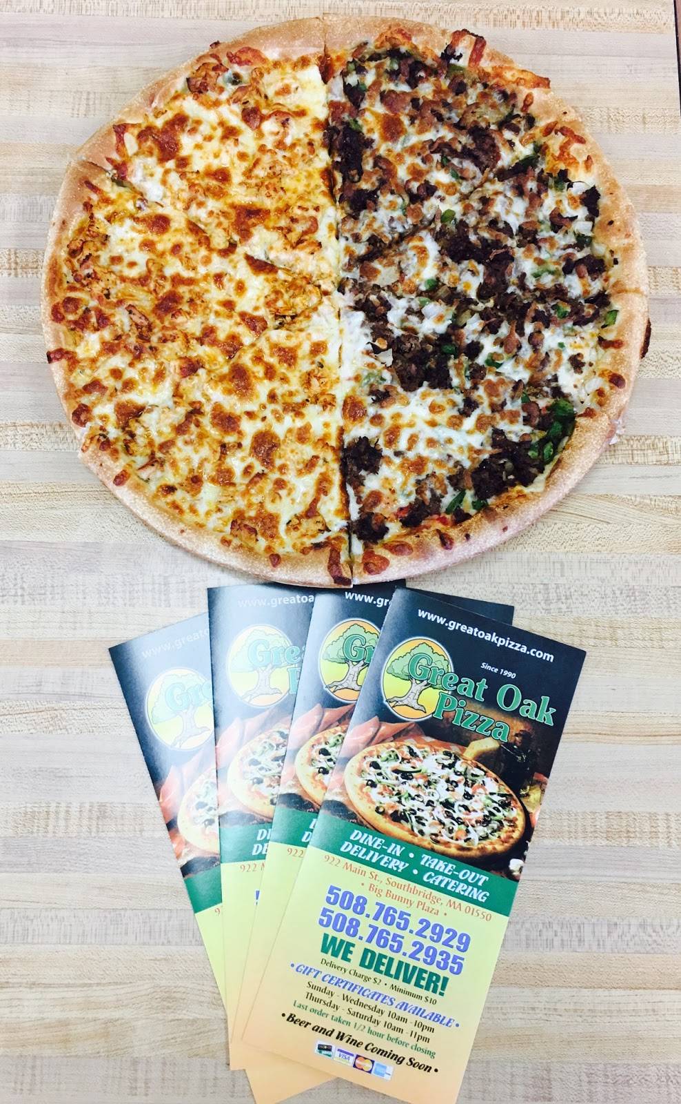 Great Oak Pizza | restaurant | 922 Main St, Southbridge, MA 01550, USA | 5087652929 OR +1 508-765-2929