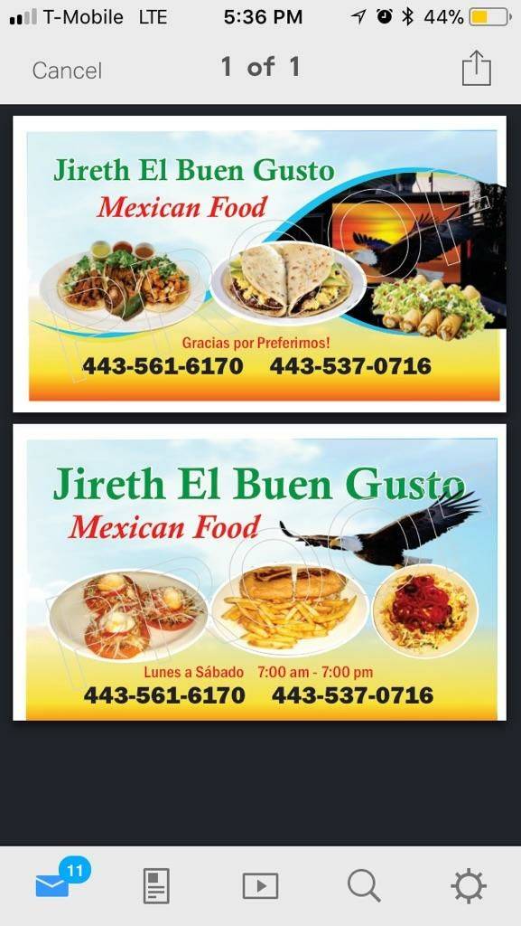 JIREHT EL BUEN GUSTO | restaurant | 7260 Montevideo Rd, Jessup, MD 20794, USA | 4435370716 OR +1 443-537-0716