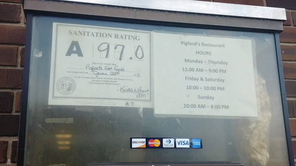 Pigfords | restaurant | 103 S JK Powell Blvd, Whiteville, NC 28472, USA | 9106427477 OR +1 910-642-7477