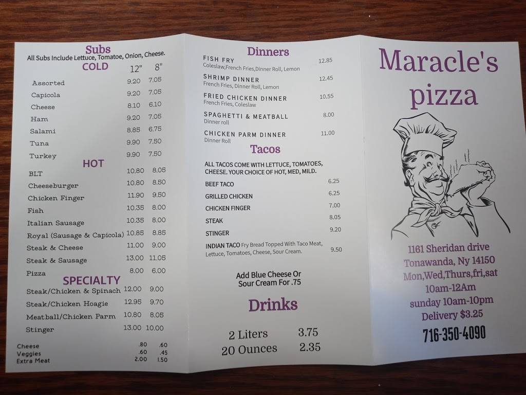 Maracles pizza | restaurant | 1161 Sheridan Dr, Tonawanda, NY 14150, USA | 7163504090 OR +1 716-350-4090