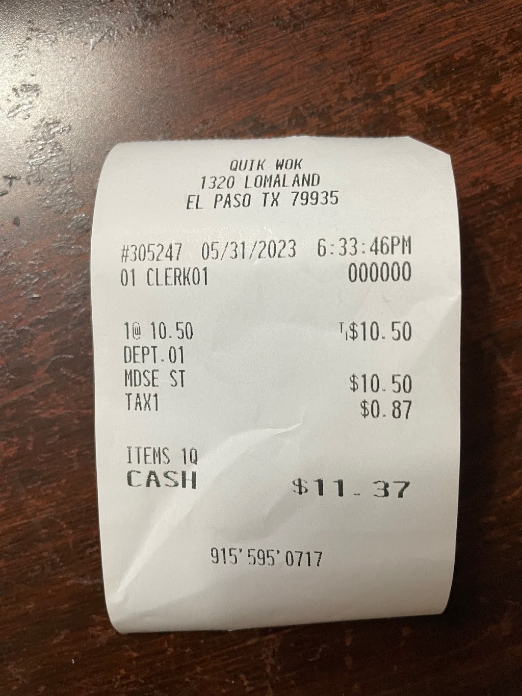 Quik Wok | restaurant | 1320 Lomaland Dr, El Paso, TX 79935, USA | 9155950717 OR +1 915-595-0717