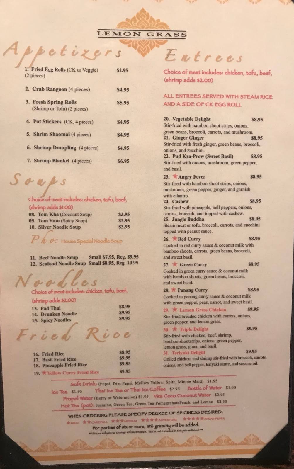 Lemon Grass | restaurant | 909 Main St, Adel, IA 50003, USA | 5159932031 OR +1 515-993-2031