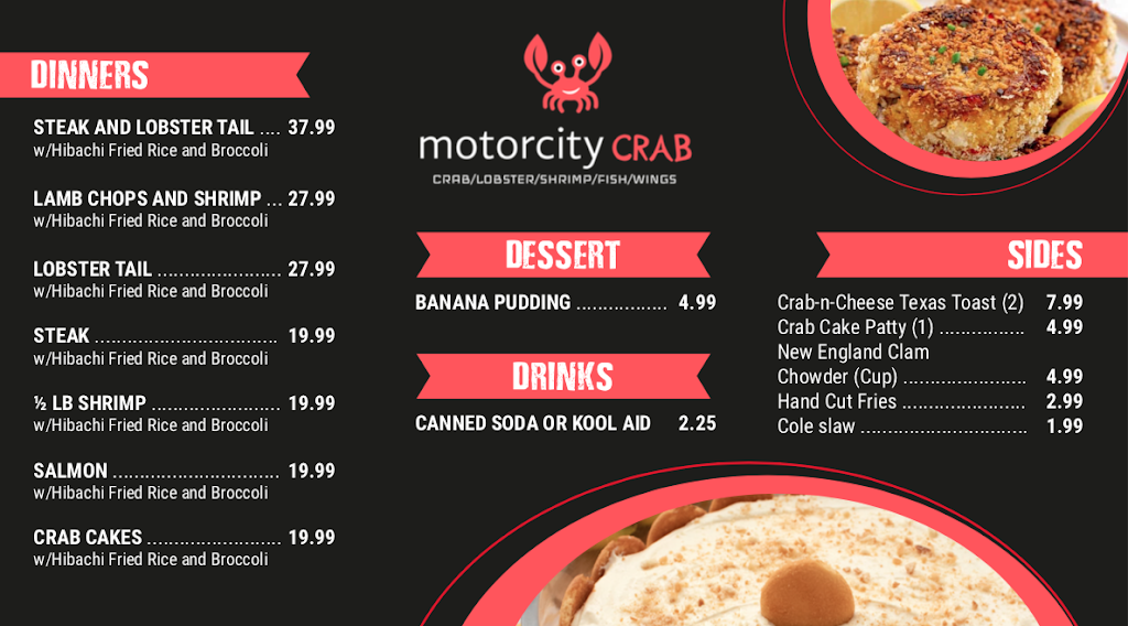 Motorcity Crab | restaurant | 14846 W Seven Mile Rd, Detroit, MI 48235, USA | 3136464134 OR +1 313-646-4134