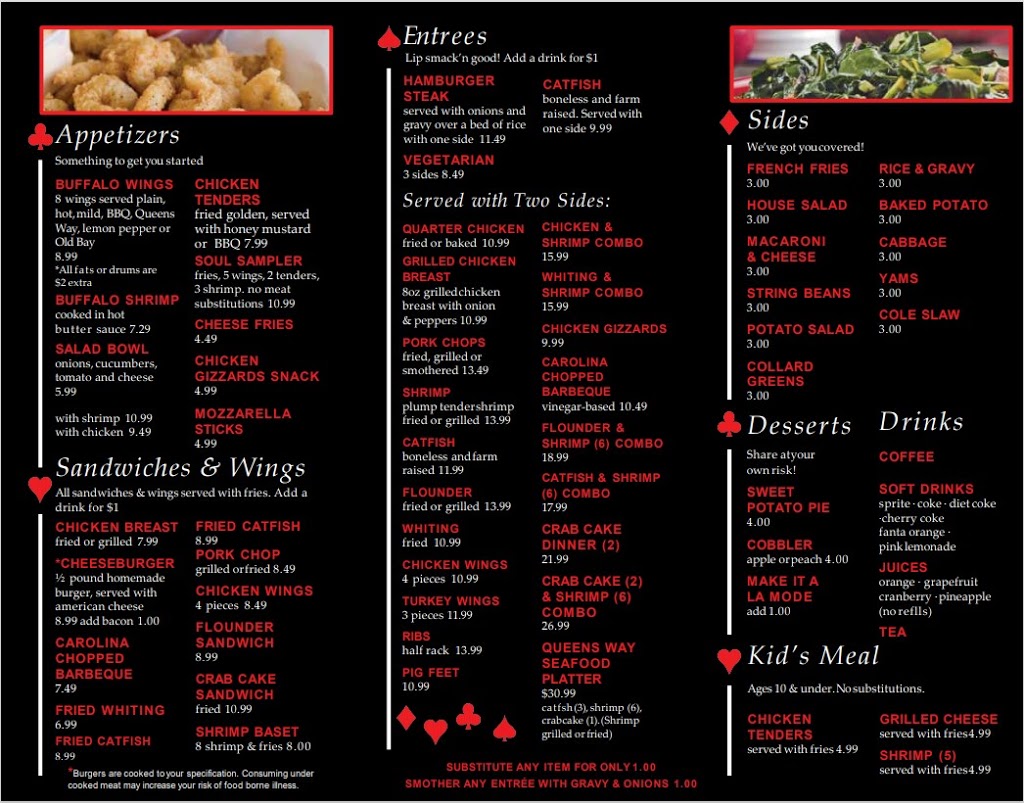 Queens Way Soul Cafe | cafe | 12971 Jefferson Ave #106, Newport News, VA 23608, USA | 7575227077 OR +1 757-522-7077