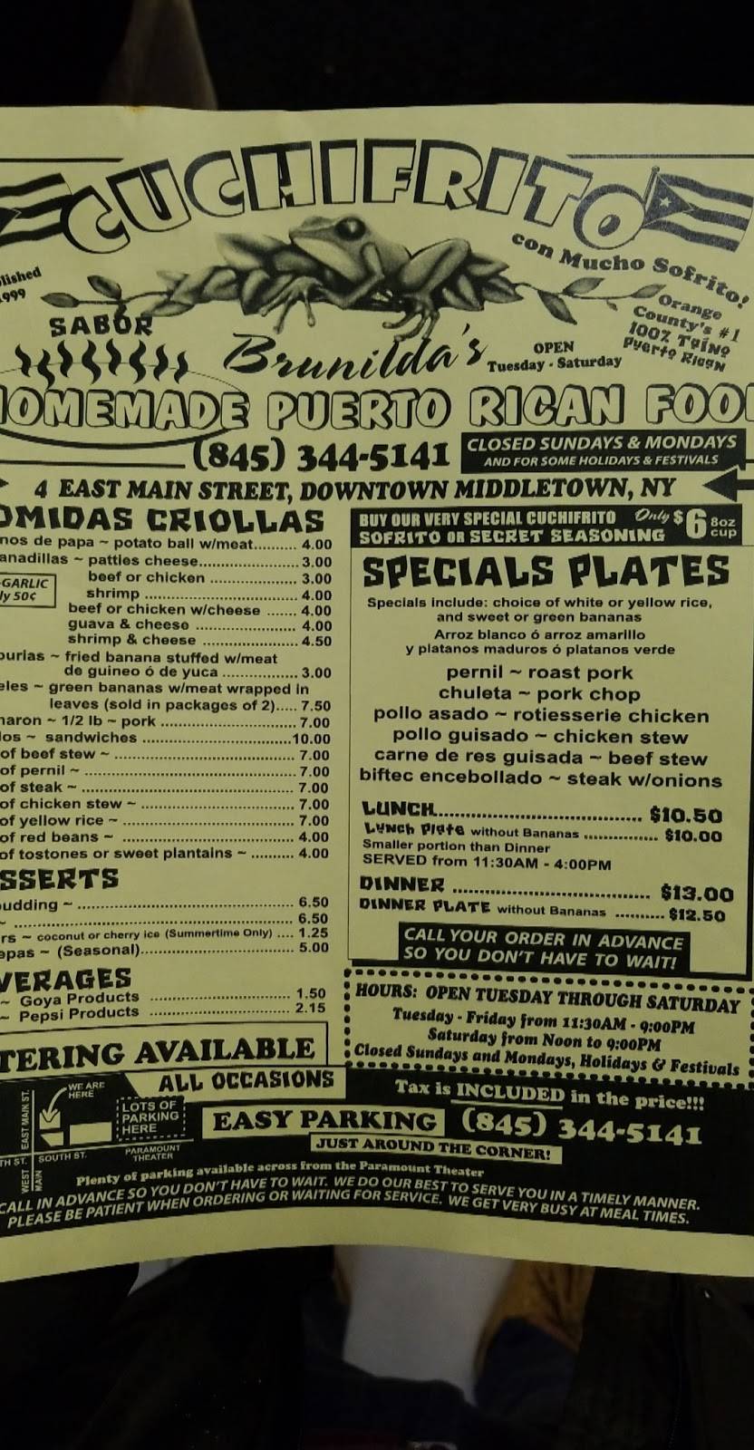 Cuchifrito | restaurant | 4 E Main St, Middletown, NY 10940, USA | 8453445141 OR +1 845-344-5141