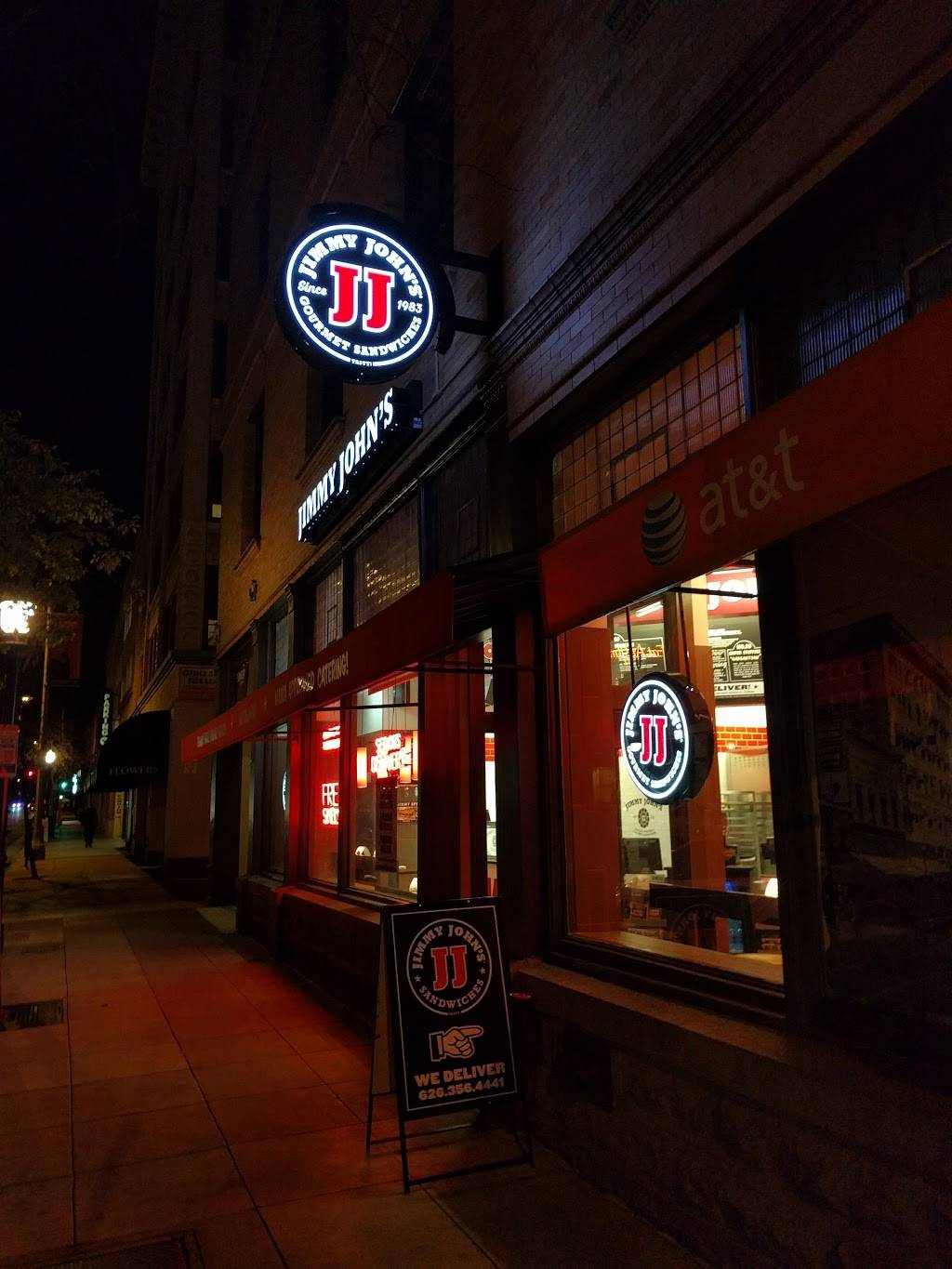 Jimmy Johns | meal delivery | 10 N Raymond Ave, Pasadena, CA 91103, USA | 6263564441 OR +1 626-356-4441