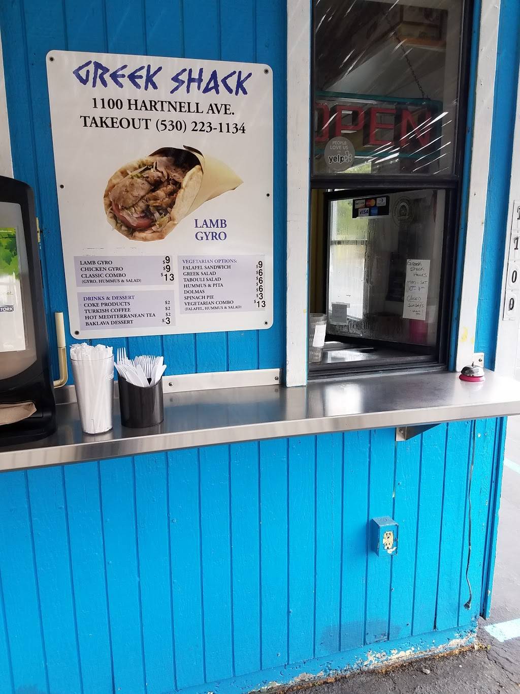 Deli Greek Shack | restaurant | 1074 Hartnell Ave, Redding, CA 96002, USA | 5302231134 OR +1 530-223-1134