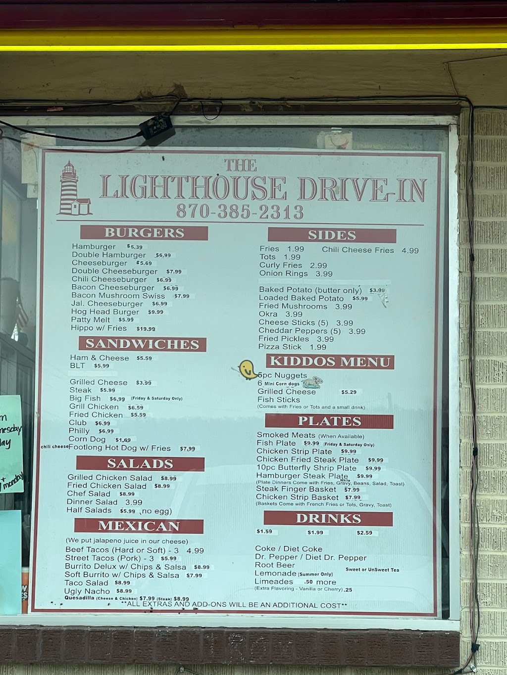 Lighthouse Drive-In | restaurant | 7176 US-71, Wickes, AR 71973, USA | 8703852313 OR +1 870-385-2313