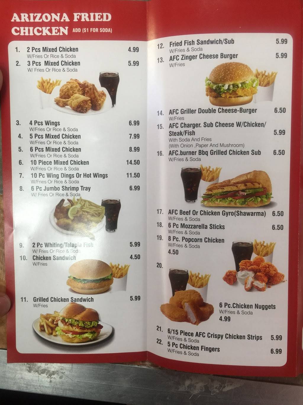 Arizona fried chicken AFC | restaurant | 880 Main St, Brockton, MA 02301, USA | 7742235118 OR +1 774-223-5118