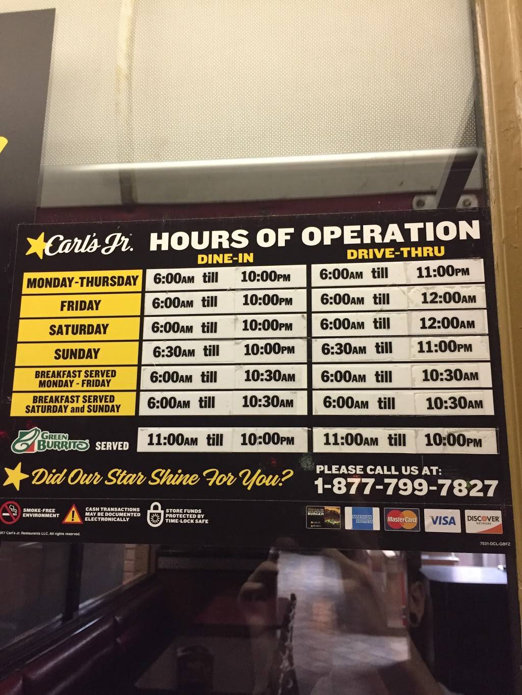 Carls Jr | restaurant | 6566 Mission Gorge Rd, San Diego, CA 92120, USA | 6192819813 OR +1 619-281-9813