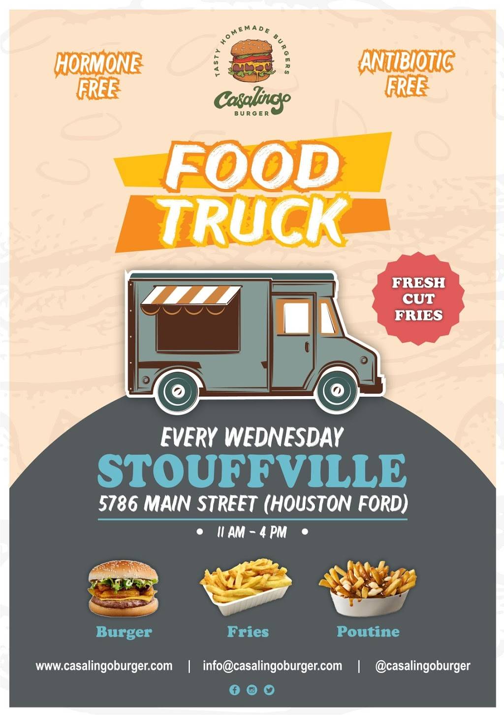 Casalingo Burger | restaurant | 6-14845 Yonge St Suite 214, Aurora, ON L4G 6H8, Canada | 4162230959 OR +1 416-223-0959