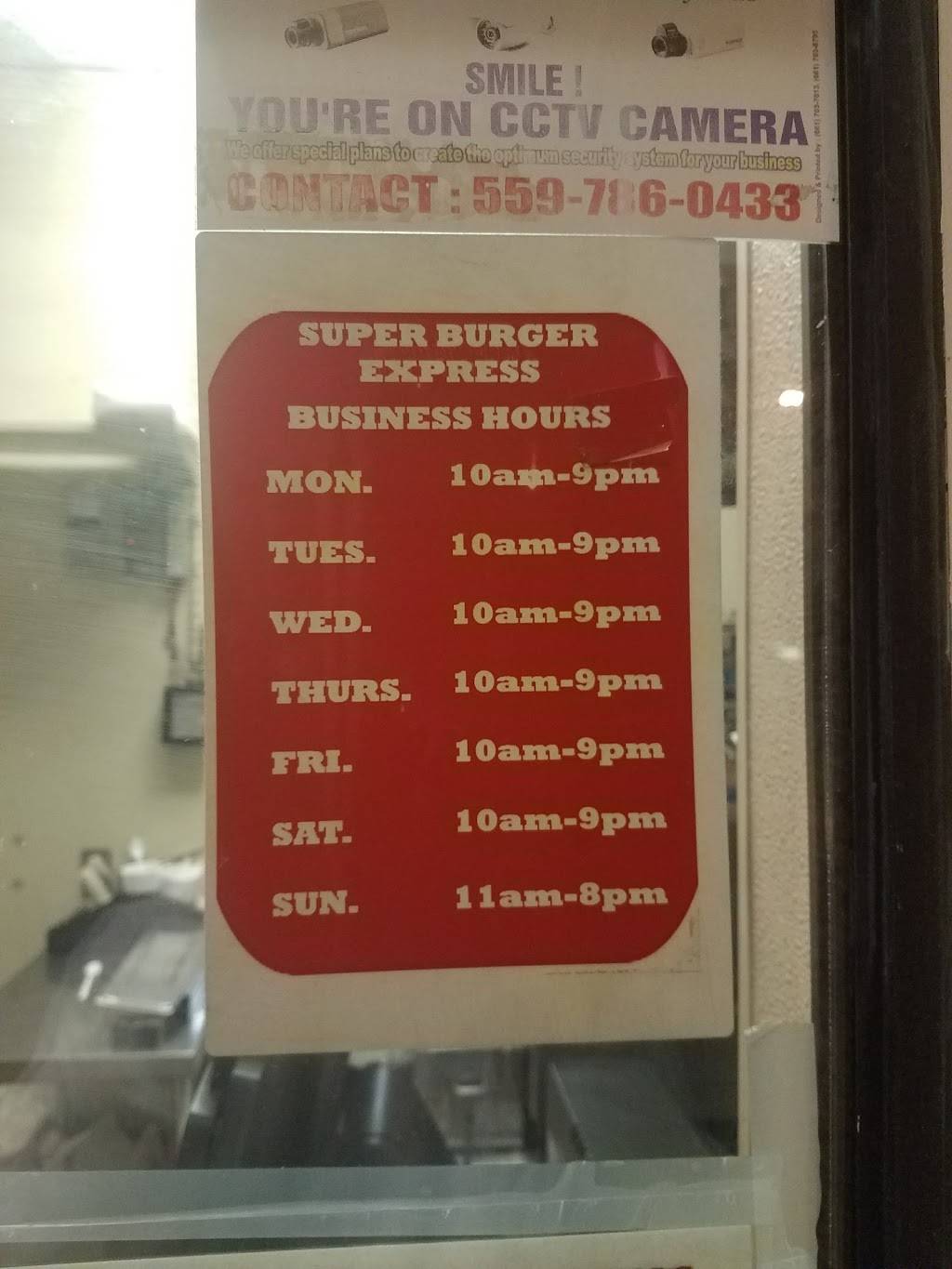Super Burger Express | restaurant | 375 W Olive Ave, Porterville, CA 93257, USA | 5597890334 OR +1 559-789-0334