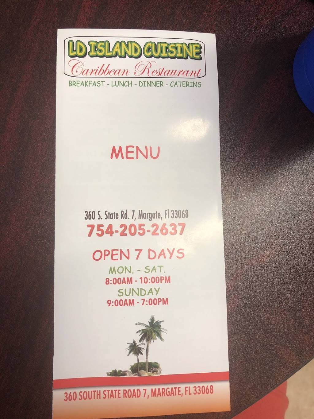 LD Island Cuisine | restaurant | 360 S State Rd 7, Margate, FL 33068, USA | 7542052637 OR +1 754-205-2637