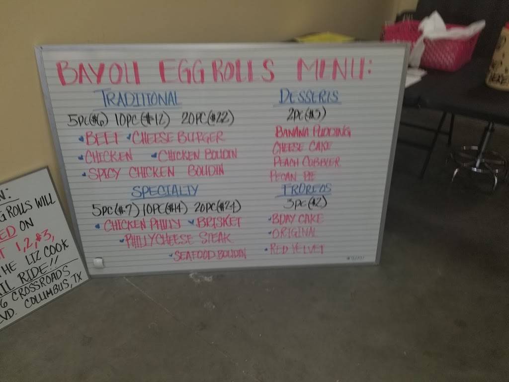 Bayou Eggrolls and More | restaurant | 5530 W Ridgecreek Dr suite 600, Houston, TX 77053, USA | 2818497775 OR +1 281-849-7775