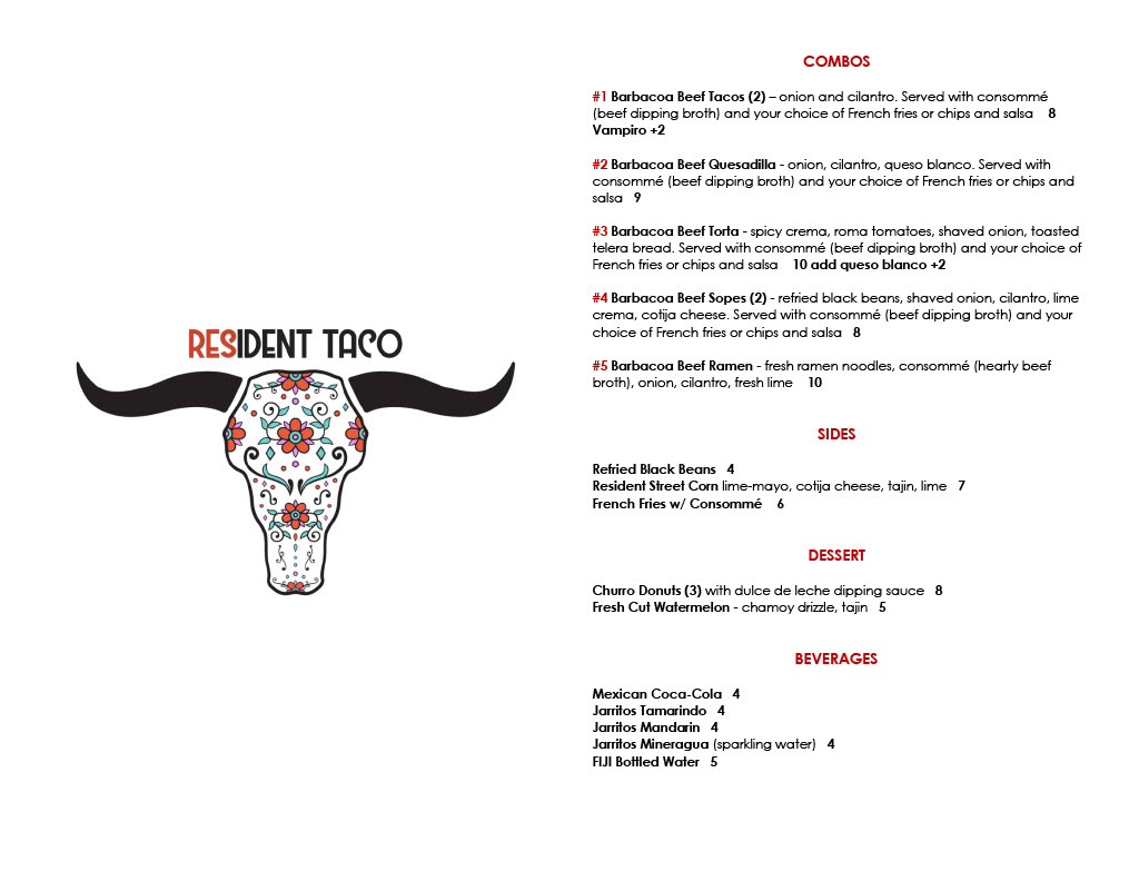 Resident Taco | restaurant | 527 Spectrum Center Dr, Irvine, CA 92618, USA | 9494094711 OR +1 949-409-4711