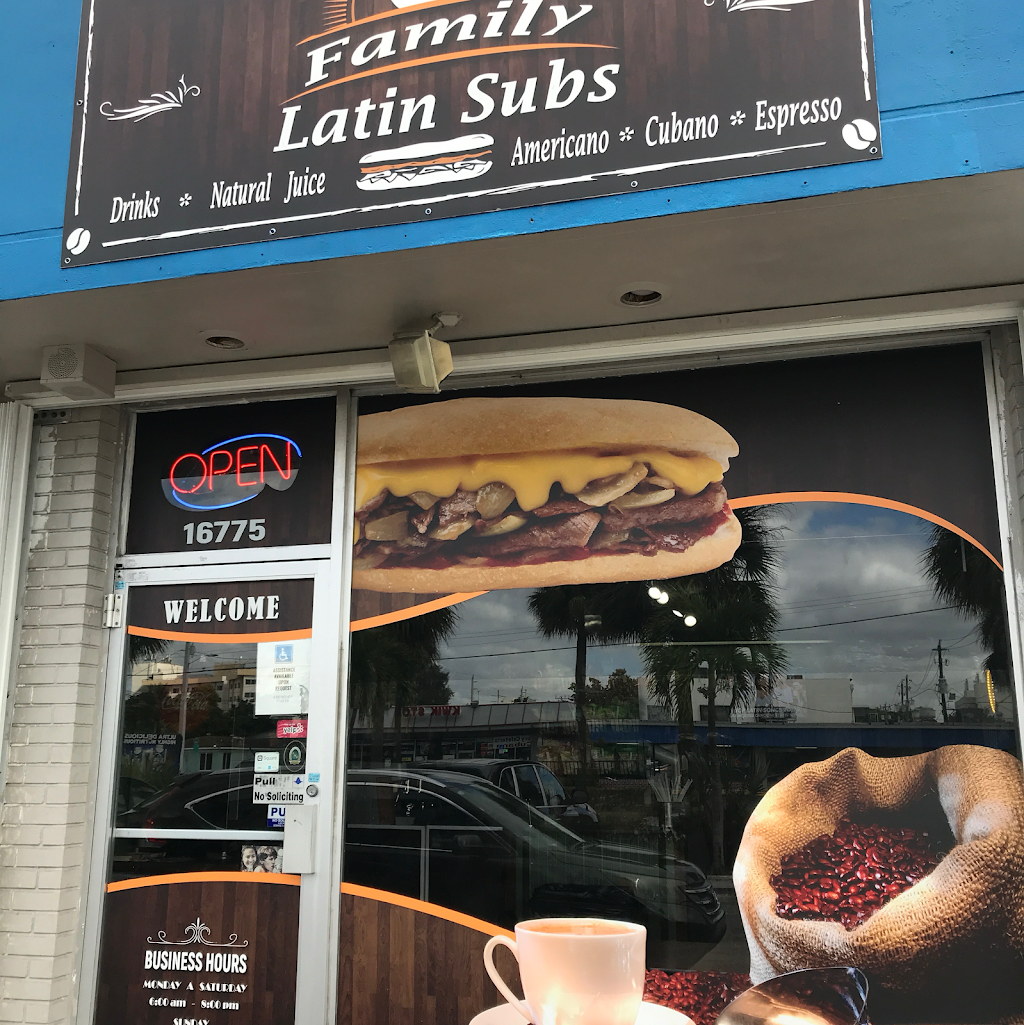 Family Latin subs | restaurant | 16775 N Miami Ave, Miami, FL 33169, USA | 3054549476 OR +1 305-454-9476