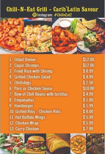 Chill-N-Eat grill - CaribLatin Savour | restaurant | 2230 NW 62nd St, Miami, FL 33147, USA | 5612852819 OR +1 561-285-2819