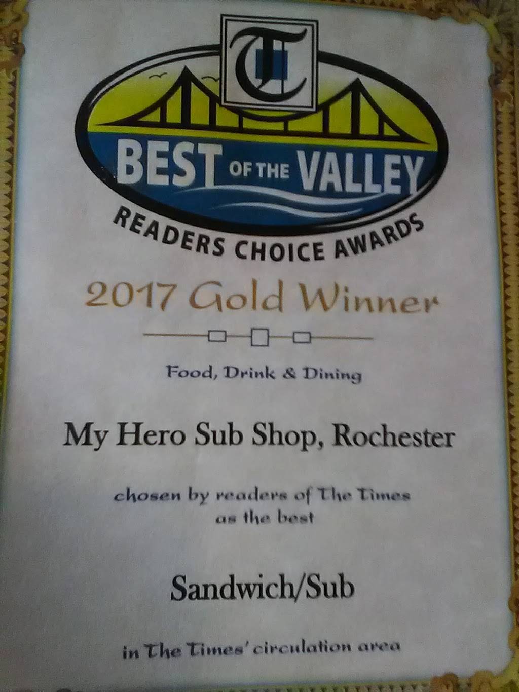 My Heroes Sub Shop | meal takeaway | 343 Brighton Ave, Rochester, PA 15074, USA | 7247284881 OR +1 724-728-4881