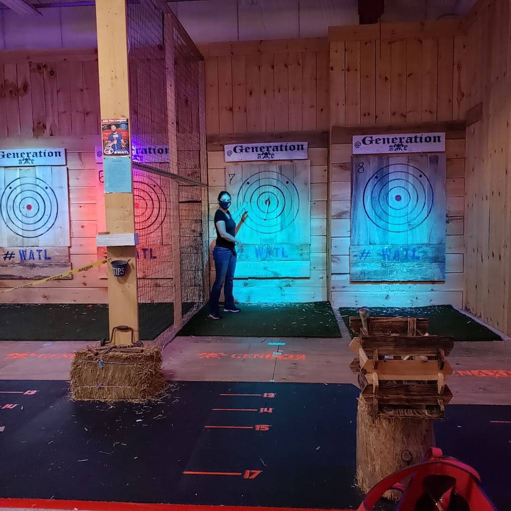 Generation Axe Throwing | restaurant | 90 Fuller Rd, Colonie, NY 12205, USA | 5187127070 OR +1 518-712-7070