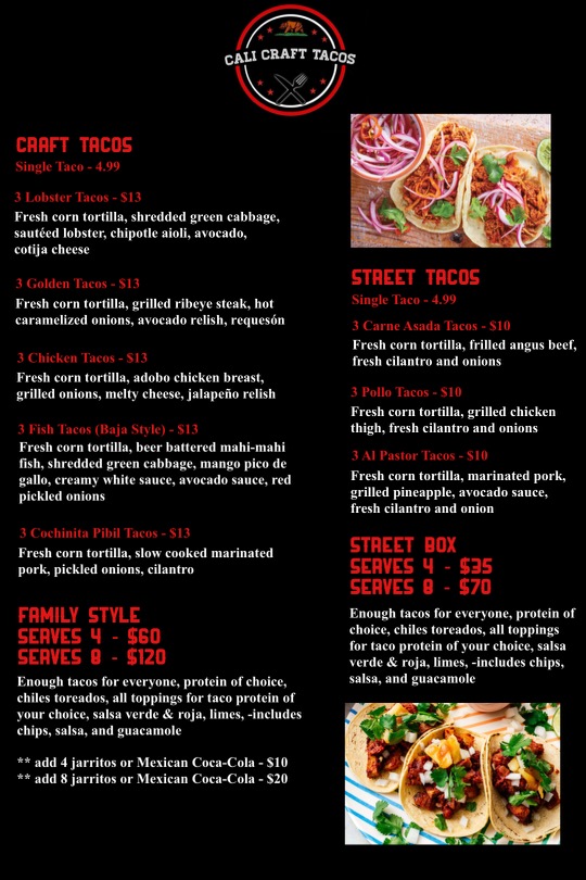 Cali Craft Tacos | restaurant | 4134 Poplar St, San Diego, CA 92105, USA | 8582981659 OR +1 858-298-1659