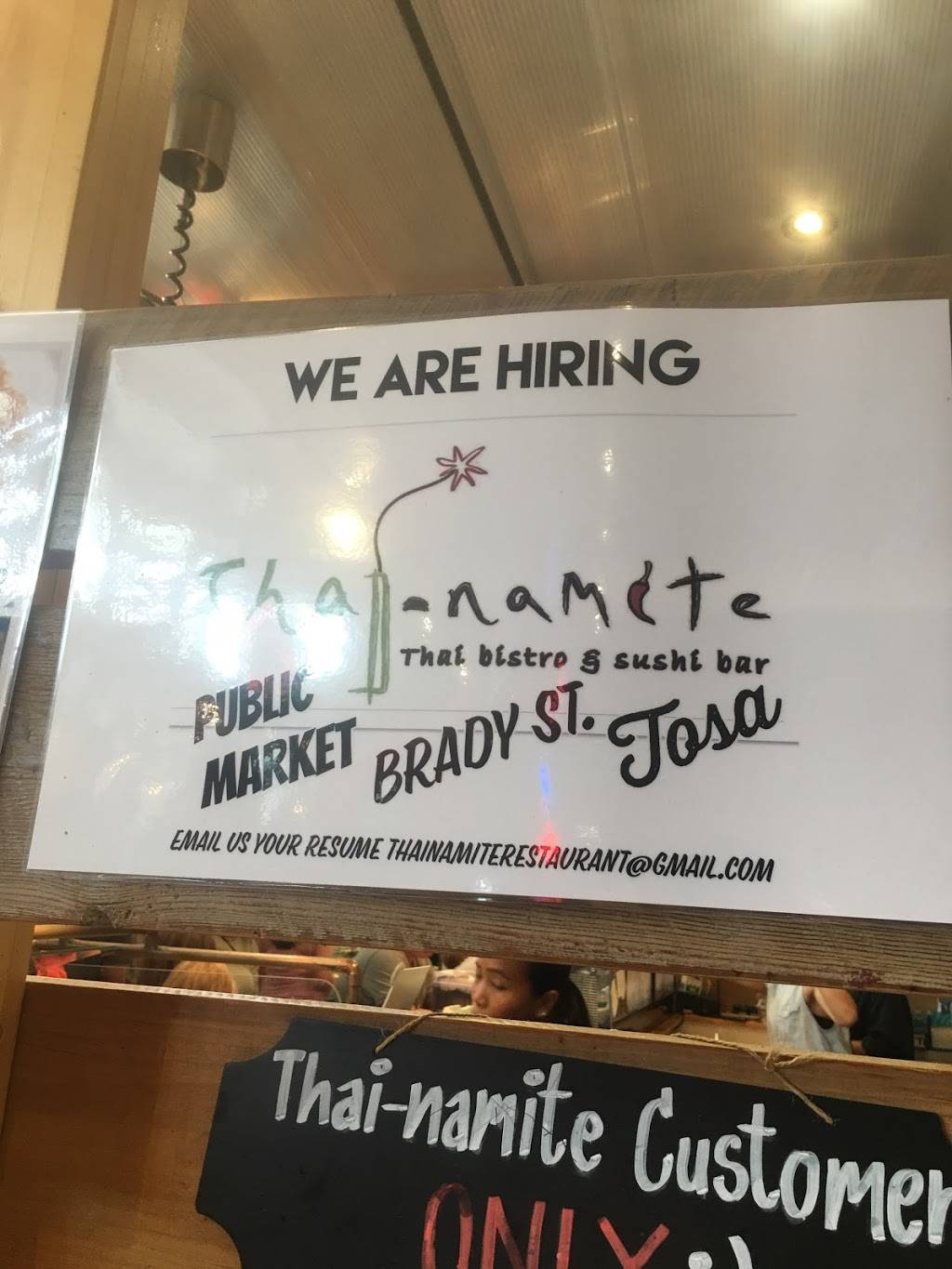 Thai-namite Milwaukee Public Market | restaurant | 400 N Water St, Milwaukee, WI 53202, USA | 4142778555 OR +1 414-277-8555