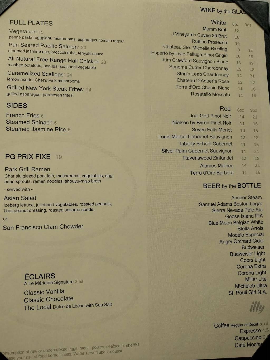 Park Grill-Le Meridien Sn | restaurant | 333 Battery St, San Francisco, CA 94111, USA | 4152962933 OR +1 415-296-2933