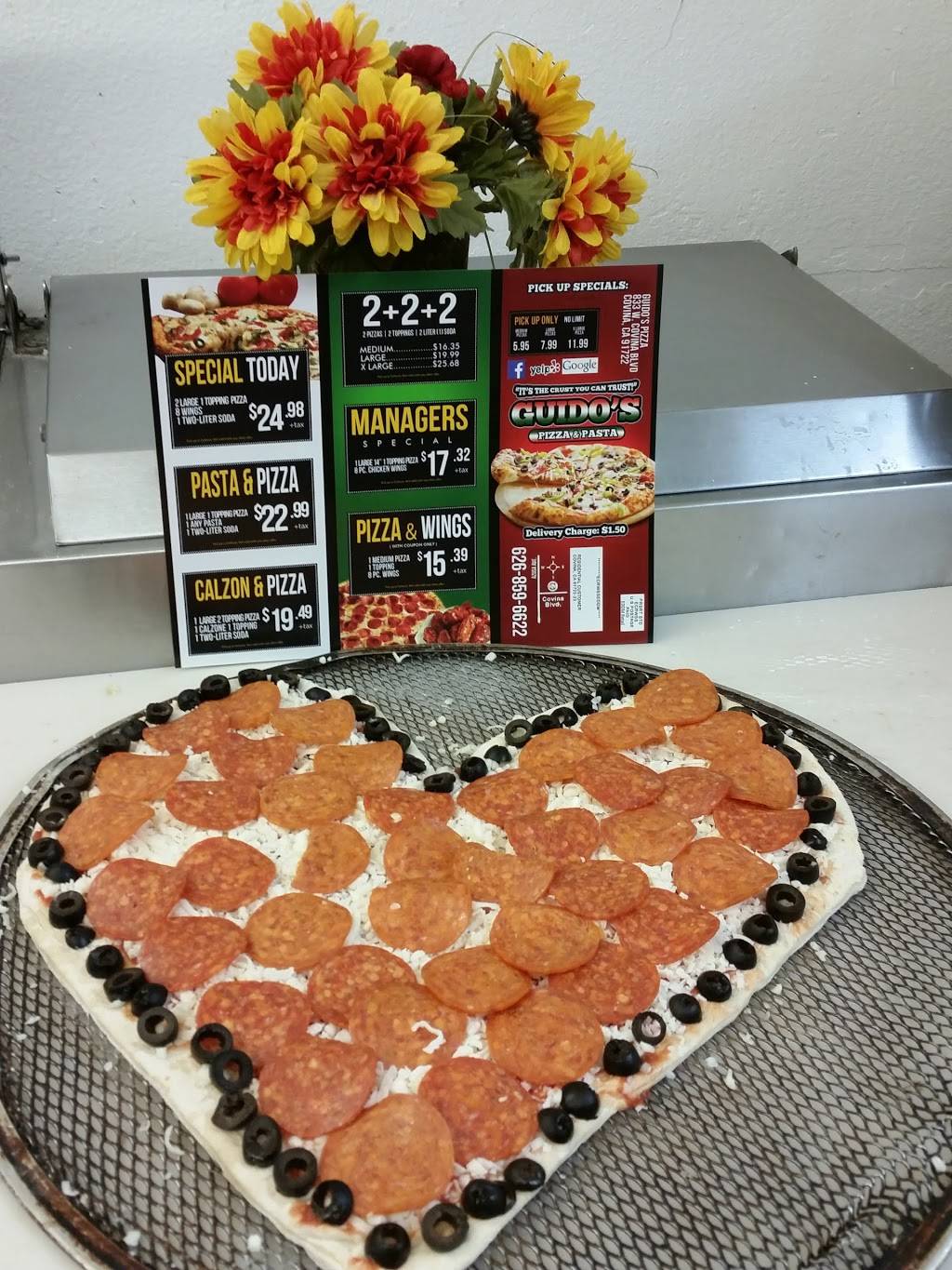 Guidos Pizza | restaurant | 833 W Covina Blvd, Covina, CA 91722, USA | 6268596622 OR +1 626-859-6622