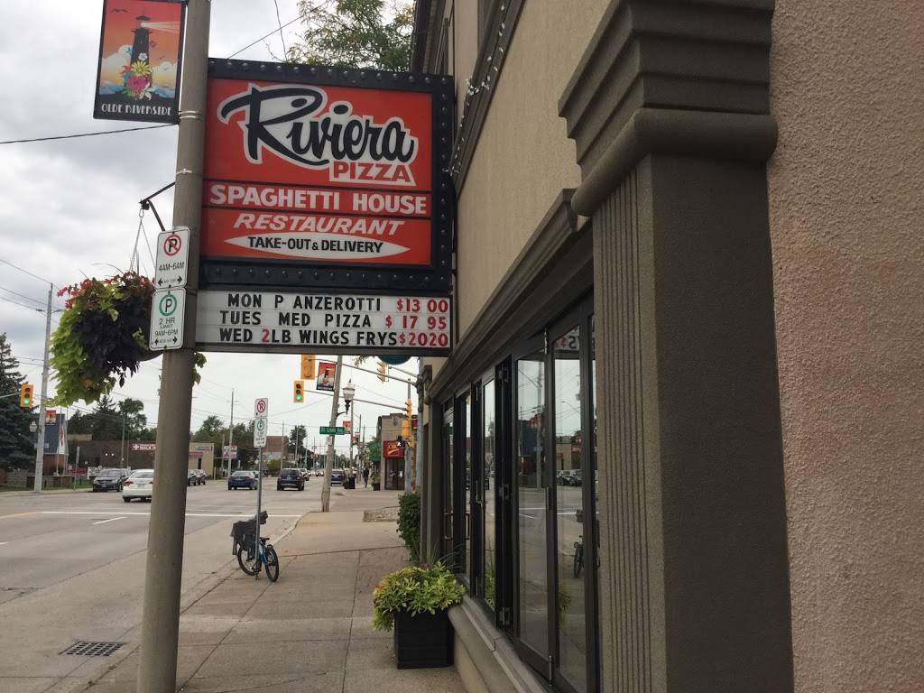 Riviera Pizza & Spaghetti House | restaurant | 5760 Wyandotte St E, Windsor, ON N8S 1M6, Canada | 5199452331 OR +1 519-945-2331
