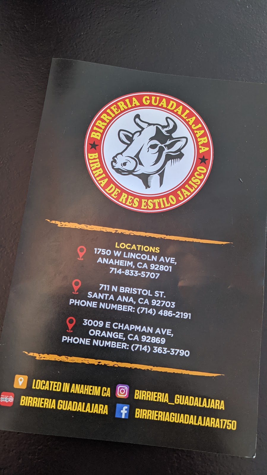 Birrieria Guadalajara | restaurant | 3009 E Chapman Ave, Orange, CA 92869, USA | 7143633790 OR +1 714-363-3790