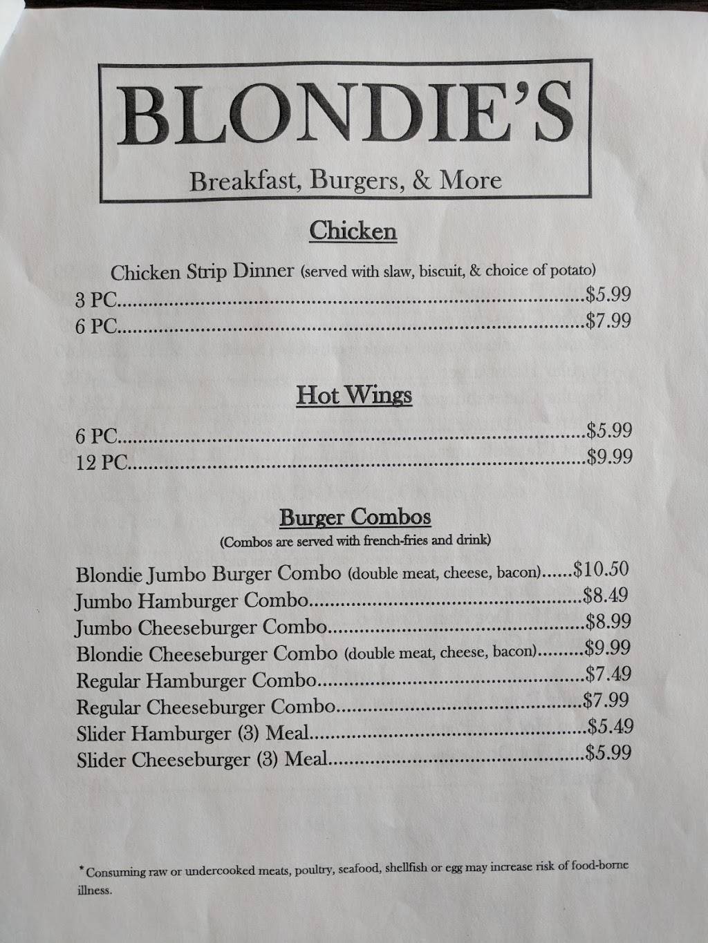 Blondies Restaurant | restaurant | A072018 08800 000018, Spring City, TN 37381, USA | 4236670006 OR +1 423-667-0006