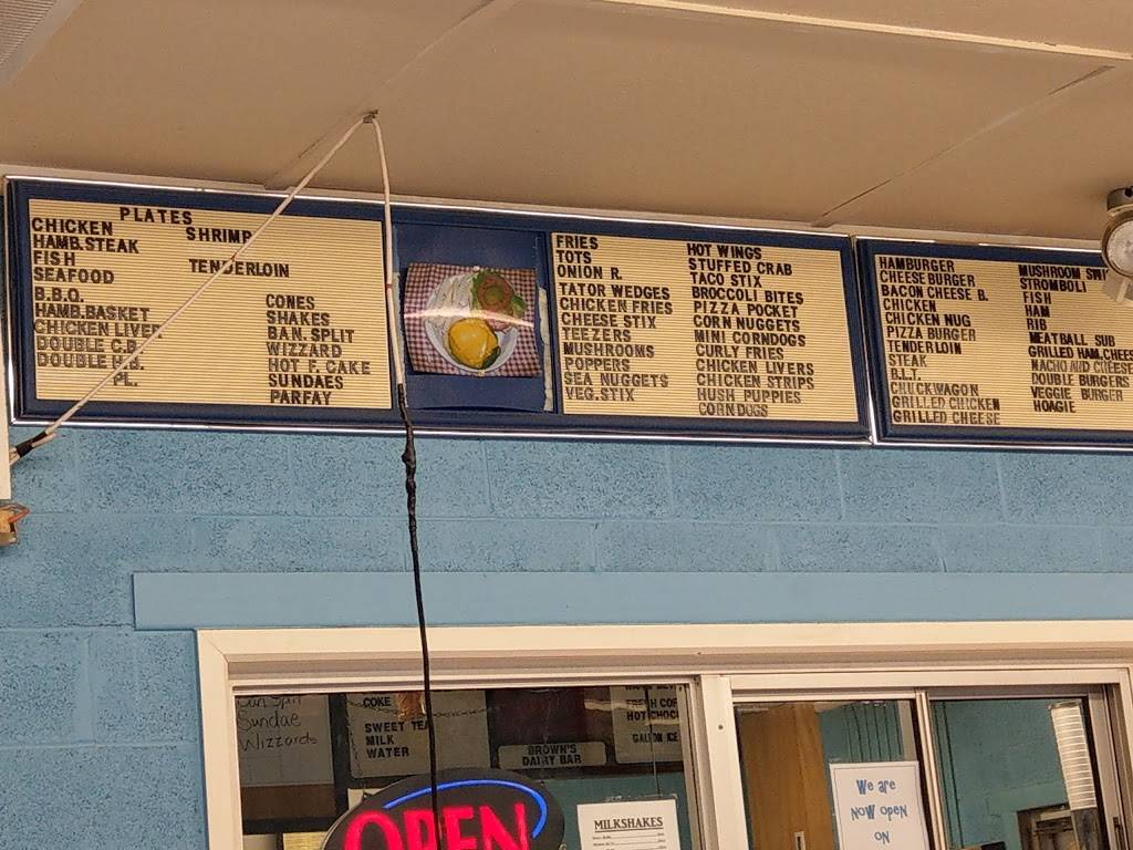 Browns Dairy Bar | restaurant | 27210 TN-108, Gruetli-Laager, TN 37339, USA | 9317795168 OR +1 931-779-5168