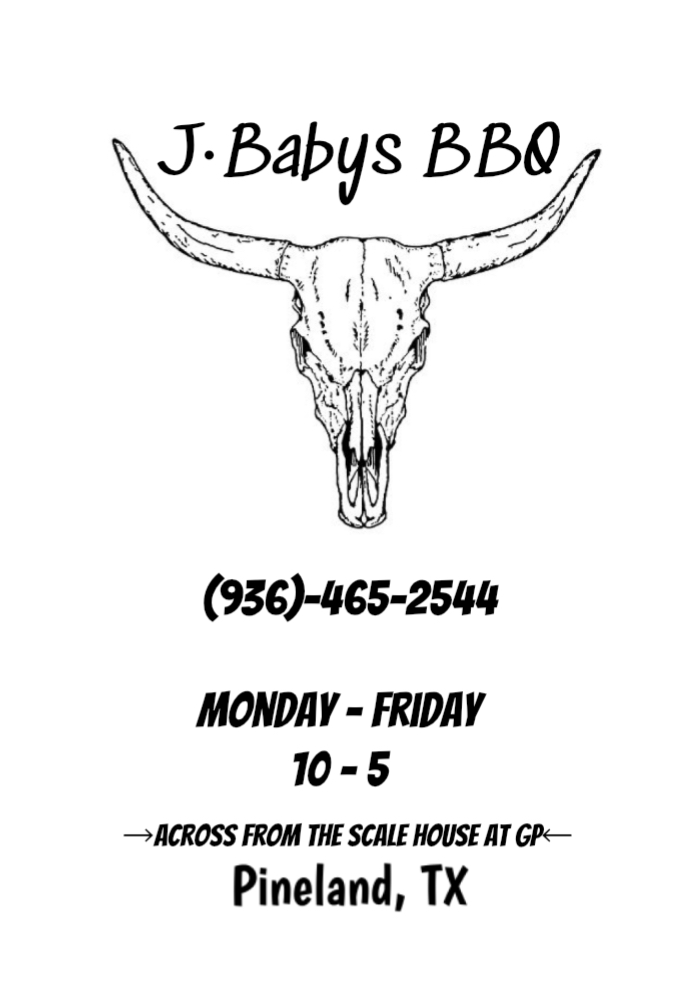J Baby’s BBQ | restaurant | Yellowpine Rd, Pineland, TX 75968, USA | 9364652544 OR +1 936-465-2544